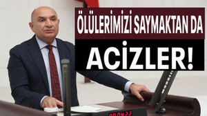 Ölülerimizi saymaktan da acizler!